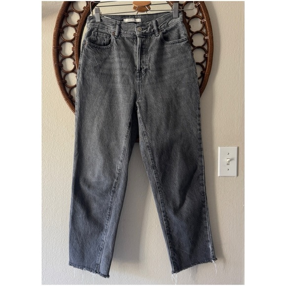 Pacsun high rise straight jeans black gray size 25 - Picture 1 of 8